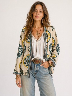 Yatra Bohemian Embroidered Jacket Size L