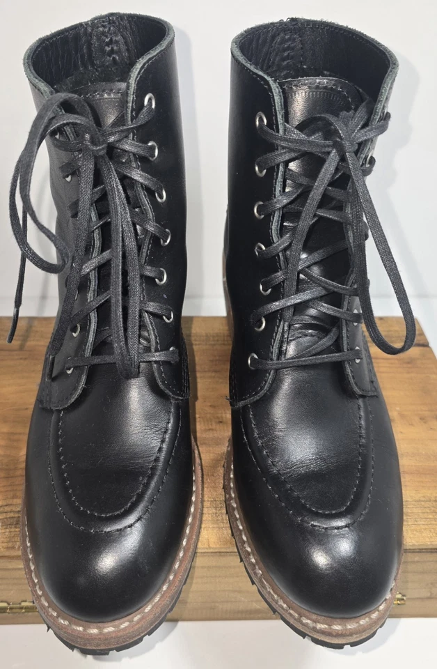 Red Wing Clara 3405 高跟皮靴女式 6 码黑色二手 — 第 3/4 张图片