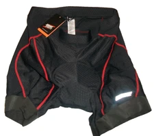 Men's Souke Sports Cycling Padded Biking Shorts PS6018 XL  Black & Red NEW (C35)