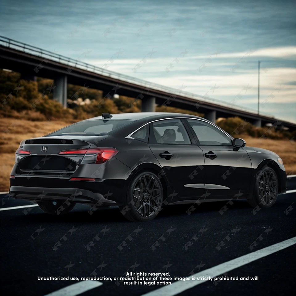 Set of 4 16in Black Alloy Wheel Rims for 2005+ Ford, RTXF6BC 16x6.5 5x114.3 ET38 - Image 4 of 4