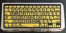 Logickeyboard LargePrint czarny na żółtej klawiaturze Mac ALBA, US