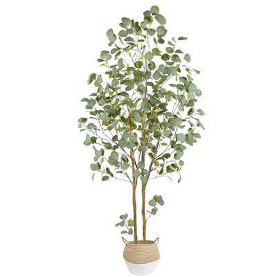 Artificial Eucalyptus Tree, 6ft Tall Faux Eucalyptus Plant with Basket for Ho...