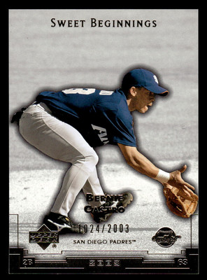 2003  Upper Deck Sweet Spot #158 Bernie Castro Rookie #d /2003!  Padres