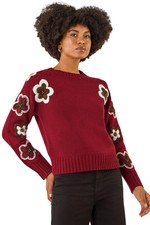 Roman Originals Embellished Crew Neck Knit Jumper Women UK Ladies Autumn Winter