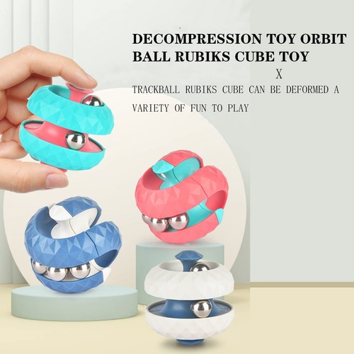Orbit Ball Fidget Cubes Toy Infinite Spinning Ball Puzzle Games Toy 2PCS - Picture 3 of 7