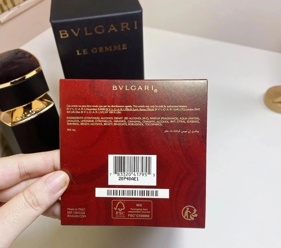 NUEVO Bvlgari Hombres Le Gemme GARANAT EDP Spray 3.4 OZ Fragancias CAJA Foto 4 de 4