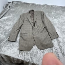 Jos A Bank Blazer Mens 44R Wool Glen Plaid Coat Sport Jacket