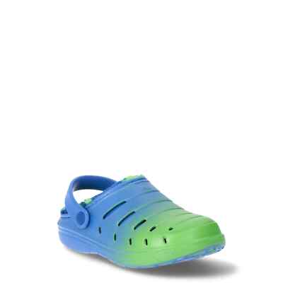 Rugged Shark Toddler & Kids Eva Lined Slip-On Medium Width Blue Clogs, Size 4