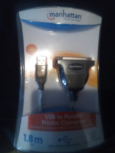 MANHATTAN USB TO PARALLEL PRINTER CONVERTER USB A TO DB25 336581 - Picture 1 of 2