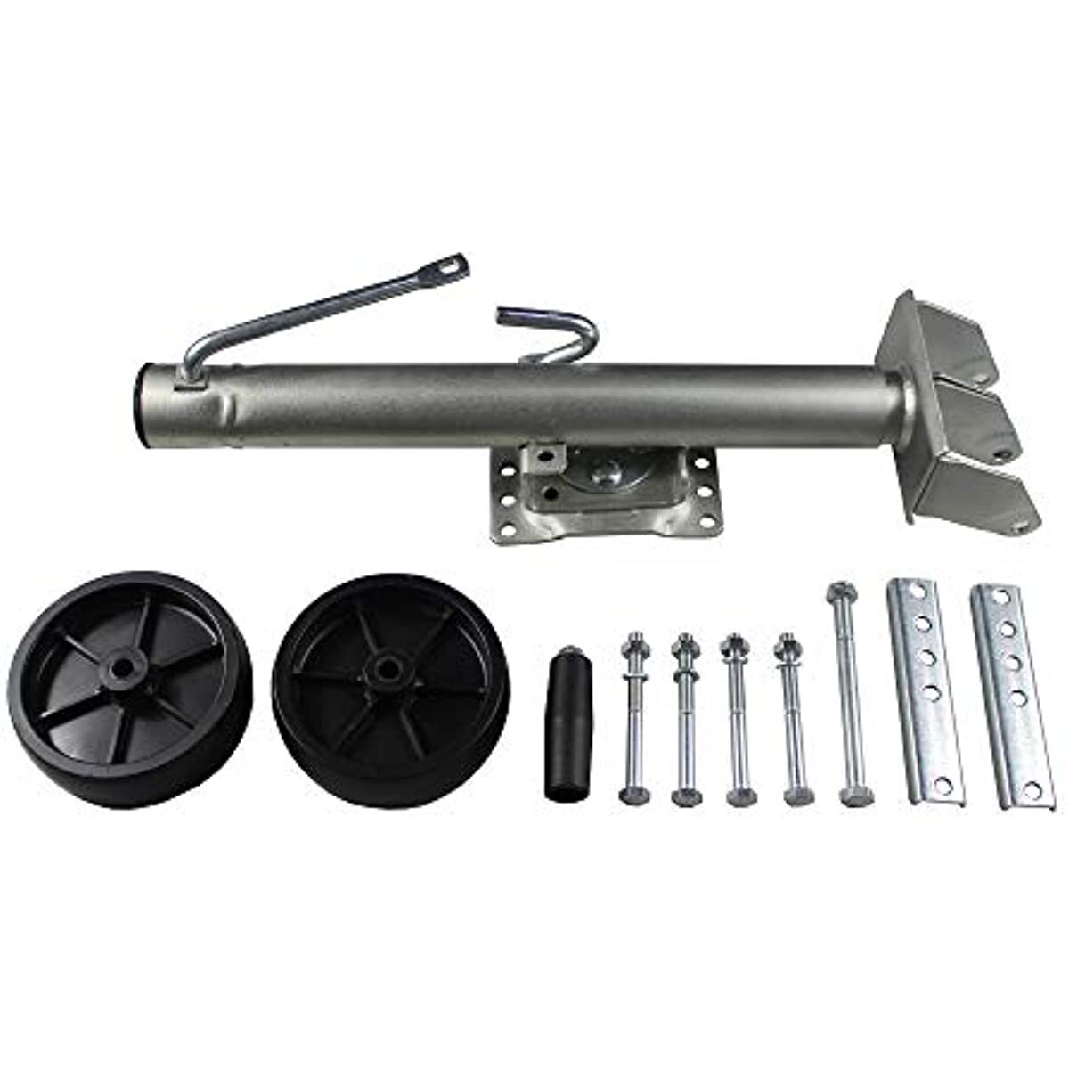 MaxxHaul 261/2 to 38" Lift Swing Back Trailer Jack Dual Wheels,1500lbs