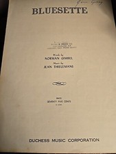 Duchess Music Company Bluesette Jean Thielemans N Gimbel Sheet Music 1963 S260