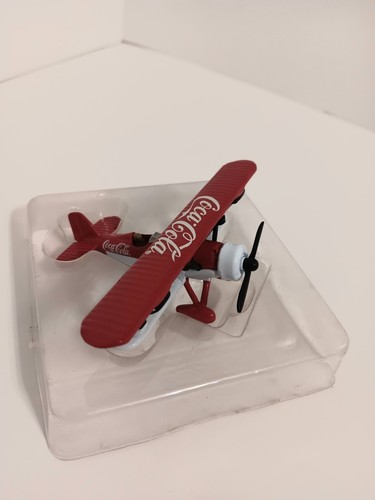 Coca Cola 1932 Stearman Bi-Plane Die Cast Replica Coke Collectible Gearbox Toys - Picture 3 of 8