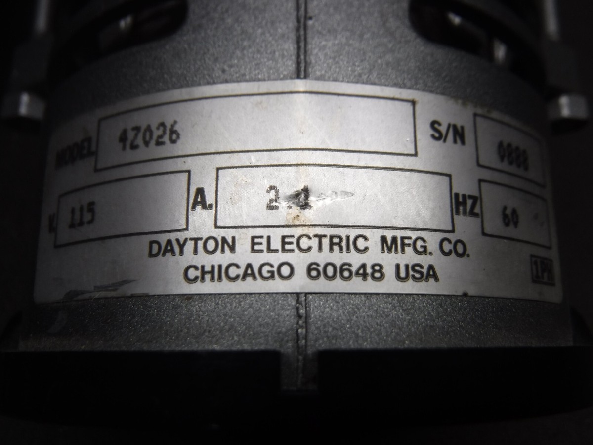Dayton Speedaire 4Z026 115V 2.1A 60Hz Motor Pump | eBay Dayton Speedaire 4Z026 115V 2.1A 60Hz Motor Pump | eBay