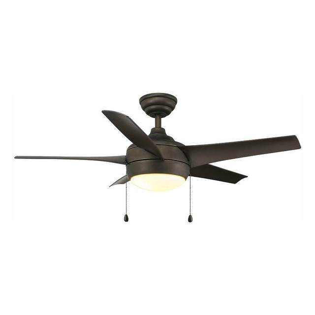 Home Decorators Windward 44 In Led Oil Rubbed Bronze Ceiling Fan