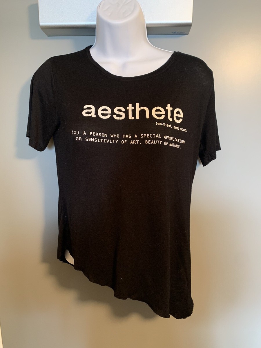 ぺどろ Stradivarius Black Aesthete Graphic T-Shirt Woman's Size Medium | eBay