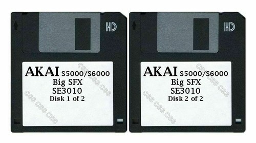 Akai S5000 / S6000 Set of Two Floppy Disks Big SFX SE3010 | eBay