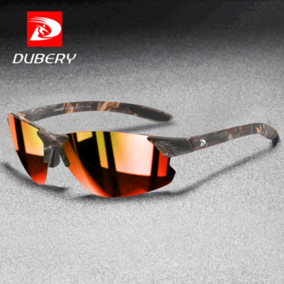 DUBERY Men Polarized Sport Sunglasses Outdoor Fishing Windproof Goggles UV400