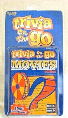 MOVIE TRIVIA TRAVEL GAME FUNDEX FACTORY PACKAGED 1000 QUESTIONS