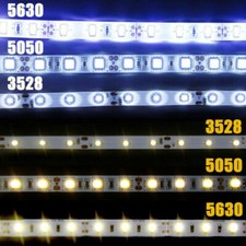3528 5050 5630 5M 300 LED Strip Light SMD RGB Ribbon Tape Roll Waterproof DC 12V