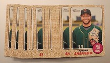 (26) 2017 TOPPS HERITAGE MINOR LEAGUE  #105 JORDAN SHEFFIELD LOT GREAT LAKES