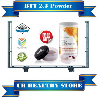 Youngevity Beyond Tangy Tangerine 2.5 Powder - BTT + FREE Powder Container