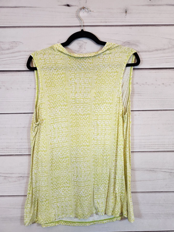 Camiseta sin mangas Mossimo para mujer verde lima con cuello drapeado de rayón talla XL Foto 2 de 4