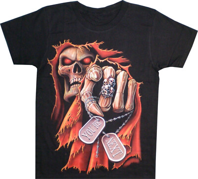 T-Shirts HEROBUFF Biker Rocker Skull YOU ARE NEXT Sensemann  - beidseitig farbig