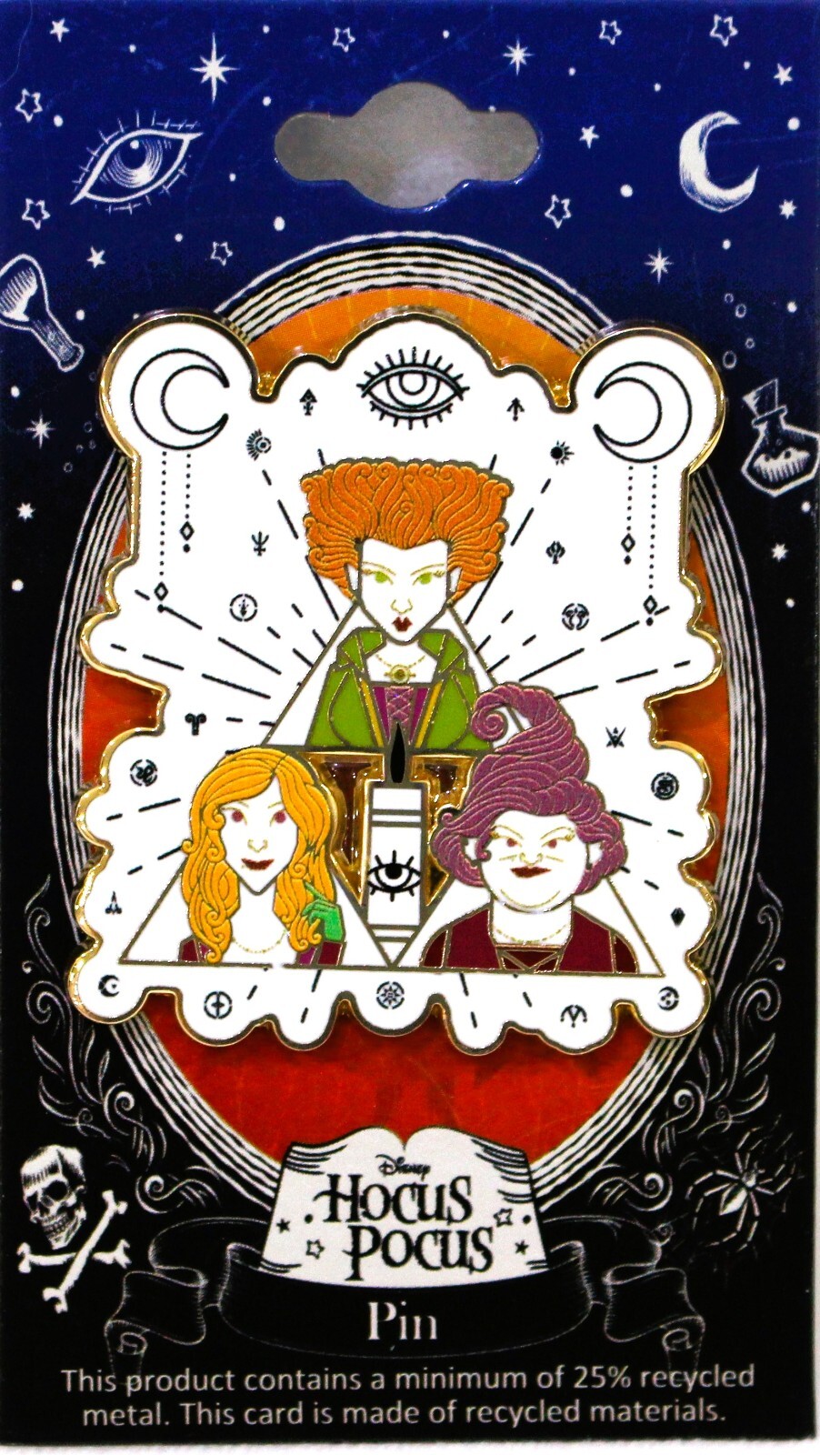 Disney HOCUS POCUS Pin Sanderson Sisters Black Flame Candle