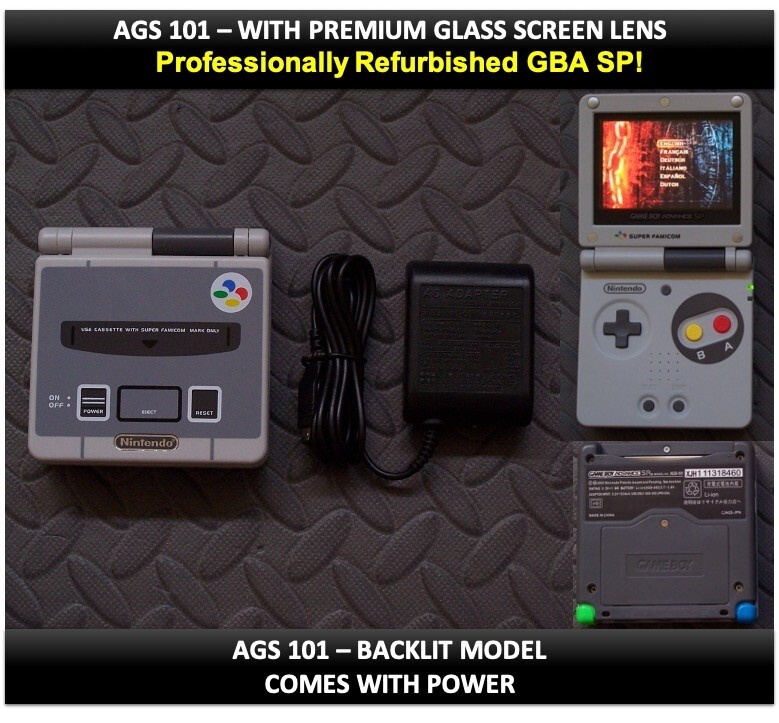 Nintendo Game Boy Advance GBA SP System AGS 101 Brighter Screen