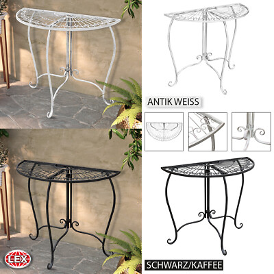 Beistelltisch Metalltisch Garten Vintage Style halbrund klappbar Farbe wählbar