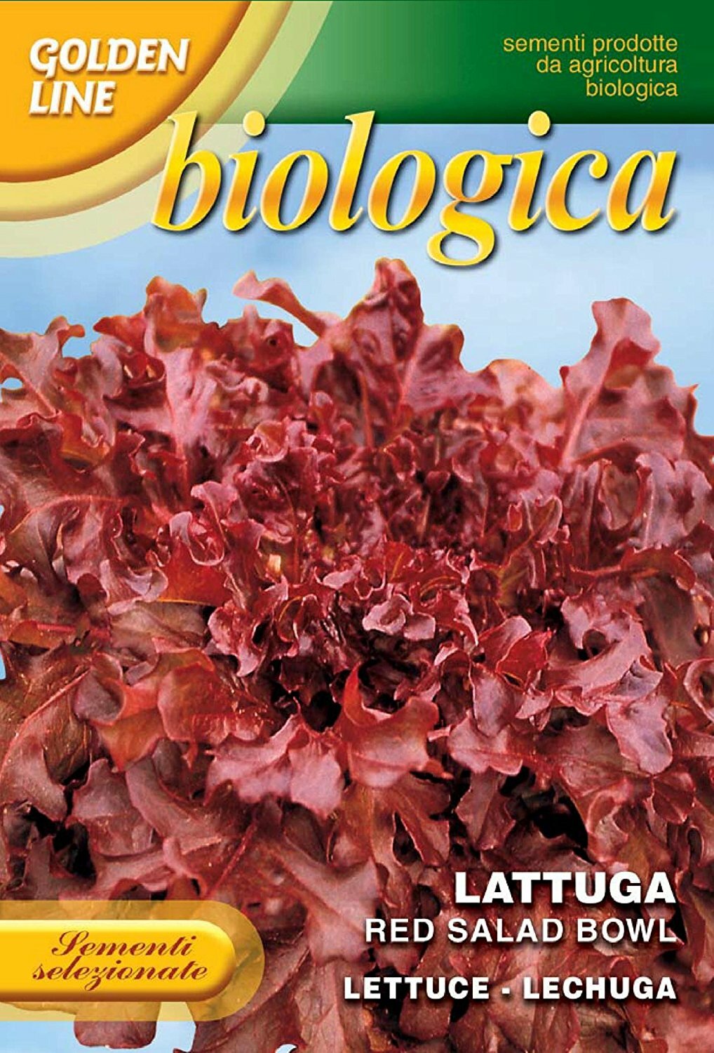 Franchi Seeds Organic Lettuce Red Salad Bowl Seeds