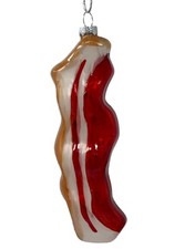 Bacon Glass Christmas Ornament Food 6"