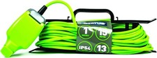 Status 1 Socket Extension Lead 15m Green Waterproof Extension Cable 13 amp