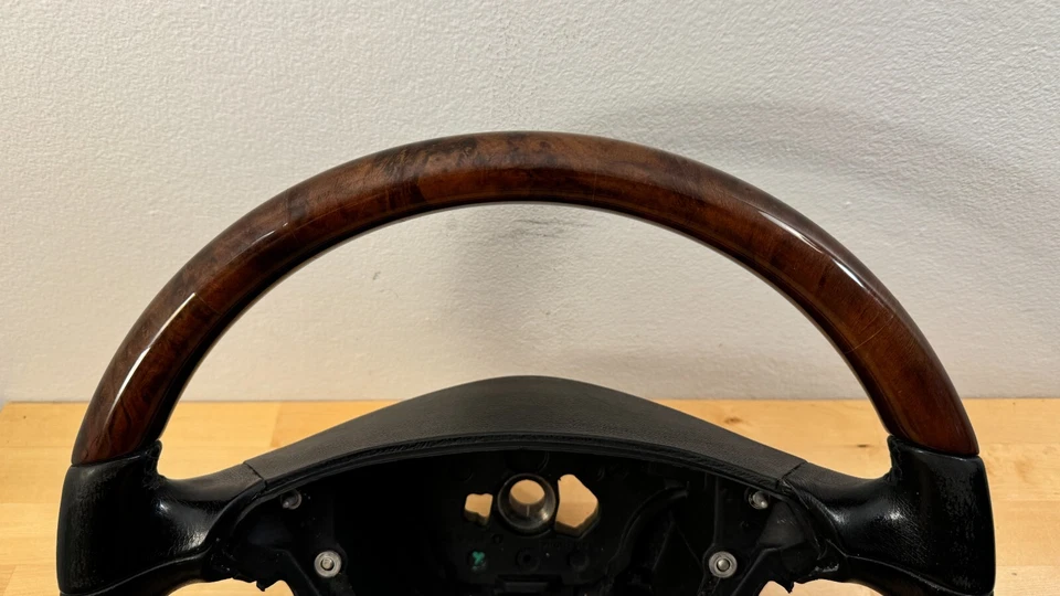 03-09 Volante Mercedes Benz W209 R230 CLK320 CLK500 SL500 negro/madera OEM Foto 2 de 4