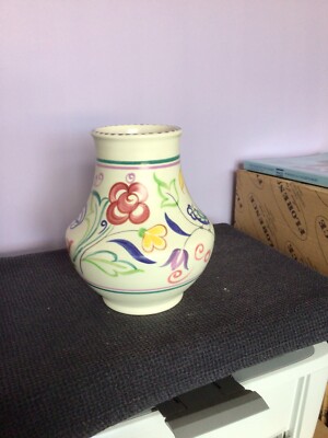 Schöne Vintage Poole Keramik England weiße Vase um 1950, 0,7,25'' hoch sehr guter Zustand