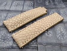 20mm/16mm Brushed Ostrich leg Leather Watch Band  Exotic Leather