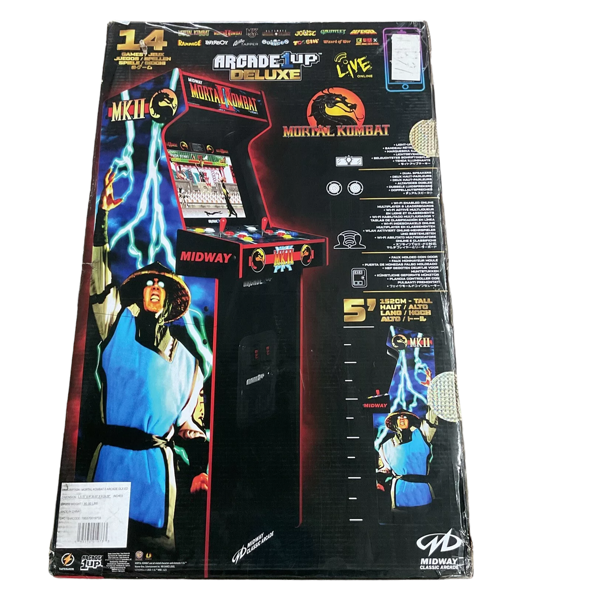 Arcade1Up Mortal Kombat II Deluxe Arcade Game Cabinet MKB-A