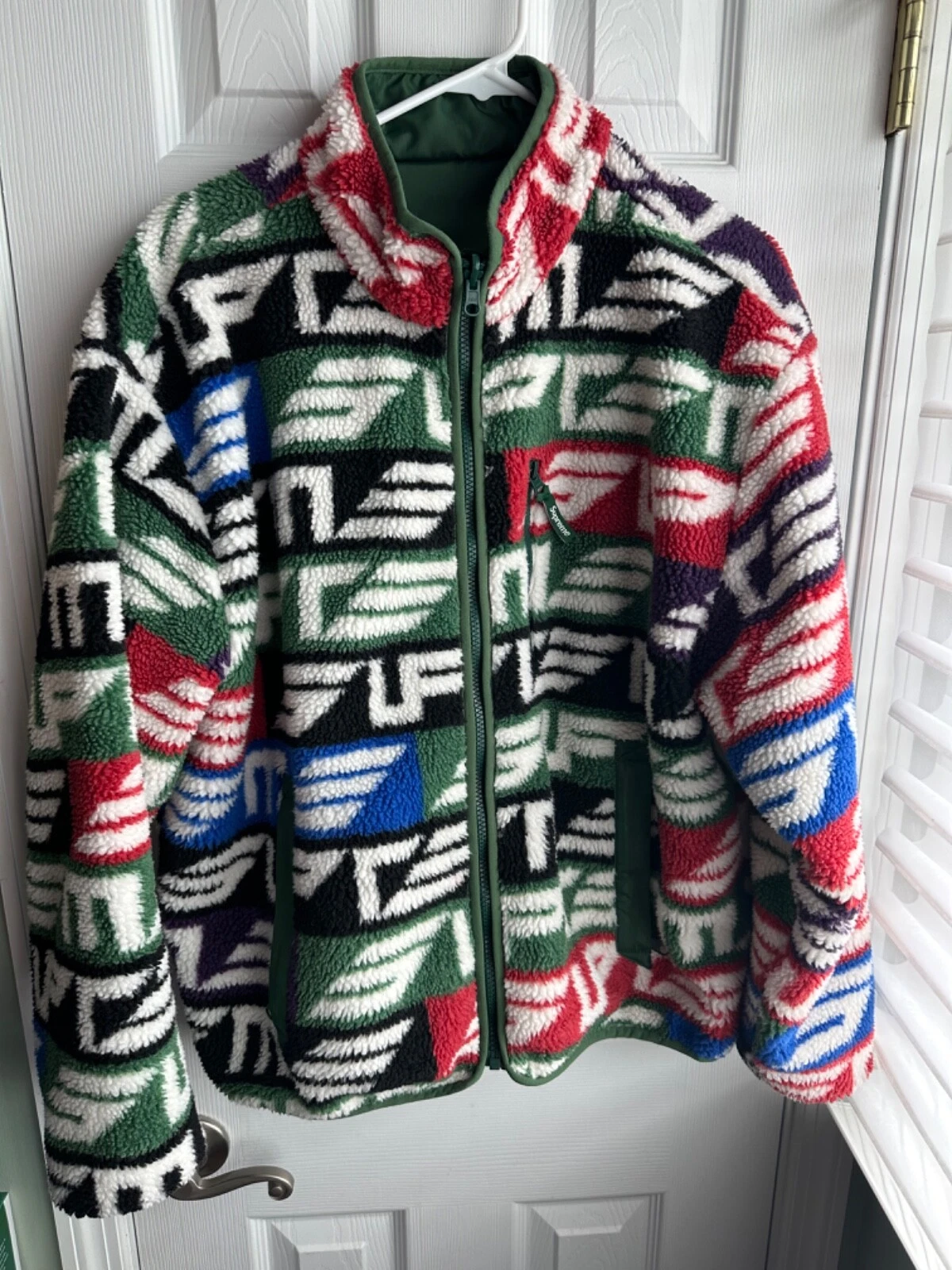 Veste polaire coupe vent réversible Supreme Geo taille MOYENNE M FW22