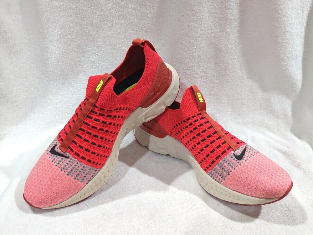 Nike Men's React Phantom Run FK 2 Red/Black/P-White Running Shoes-Asst Sizes NWB