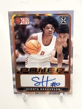2022 Scoota Scoot Henderson Leaf Pro Set Power AUTO RC Rookie Card Blazers SP