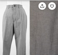 Vtg Lee Pants-Women Sz 12M-Wrinkle Free-Pleated-houndstooths