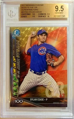 DYLAN CEASE 2017 Bowman Chrome 1/1 GOLD SUPERFRACTOR BGS 9.5 GEM MINT REGRADE 10