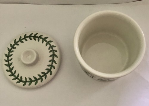 Drum Sugar Bowl & Lid Botanic Garden Portmeirion Daisy Green Laurel England - Picture 2 of 3