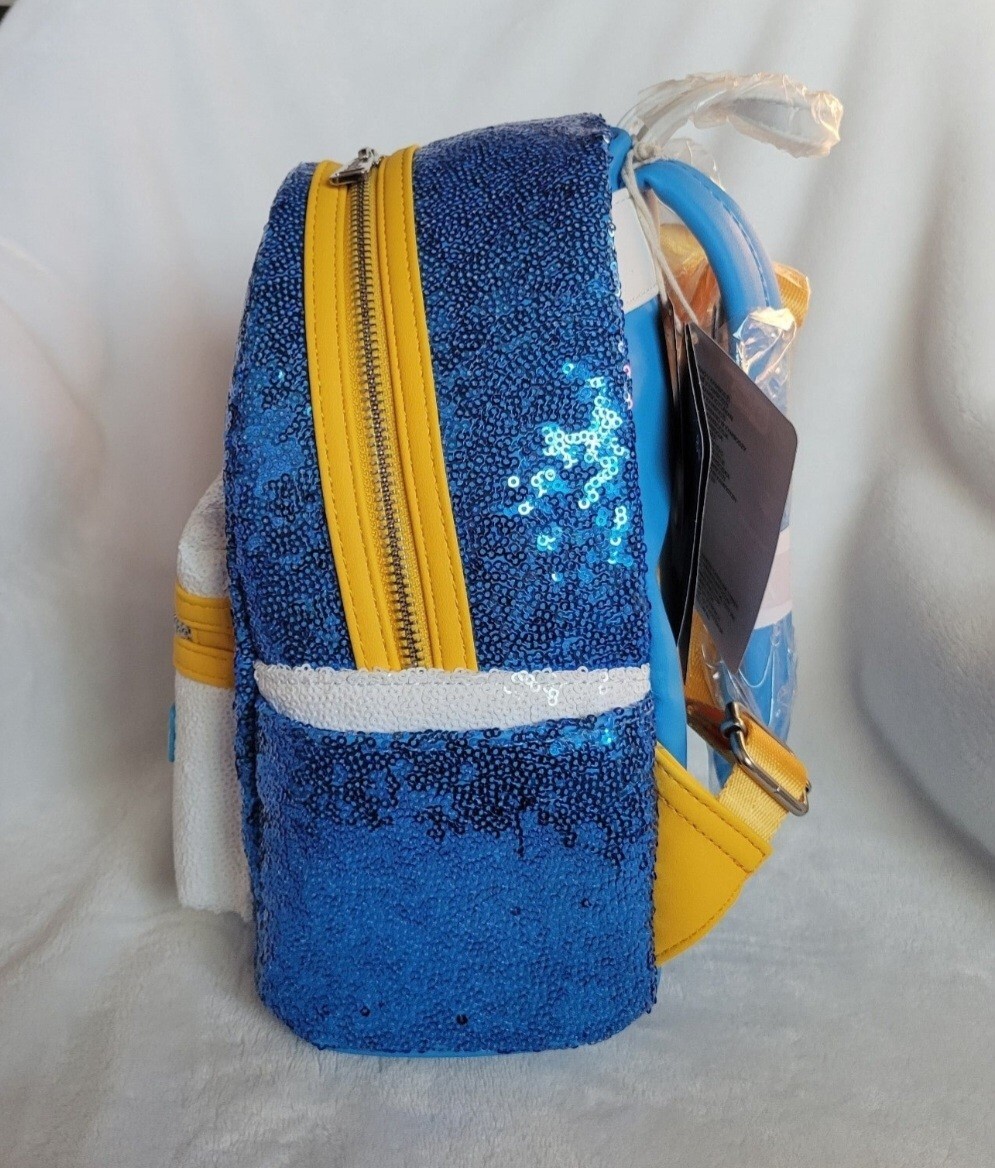 【Lounge Fly】NFL Los Angeles Chargers Sequin Mini Backpack Loungefly Los Angeles Chargers Sequin Mini Backpack