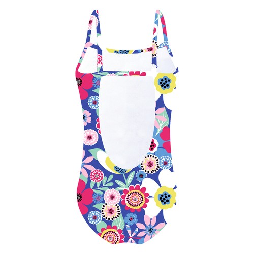 Girls One Piece Swimsuit Criss Cross Back Swimwear Printed Swim Bathing Suit - Picture 71 of 90