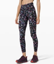 Lululemon Floral Multi Fast and Free Tight II 25" *Non-Reflective Nulux Sz 8