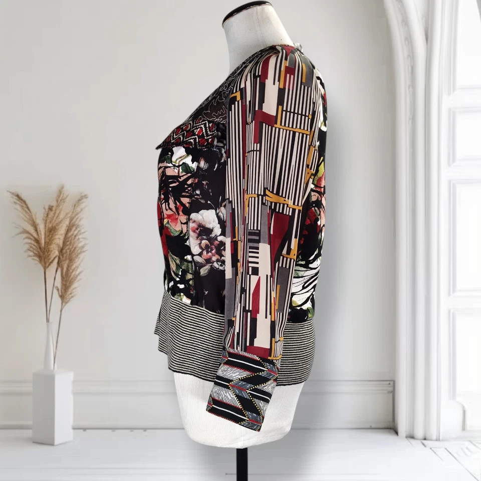 Blusa Bryon Lars Beauty Mark Top Talla 8 Abstracto Estampado Mixto Medios Diseñador Foto 2 de 4