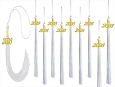 White Graduation Tassels 2026 Bulk for Grad Cap and Graduation Ceremony Acces...