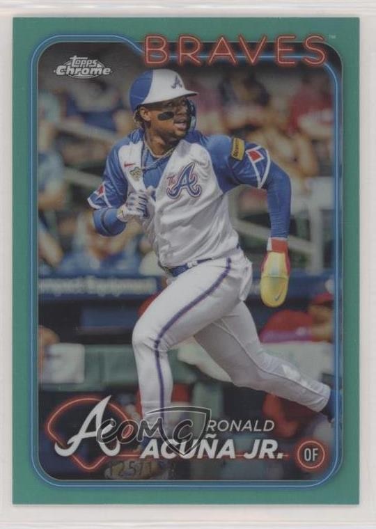 2024 Topps Chrome Aqua Refractor 125/199 Ronald Acuna Jr Acuña #250 s1i