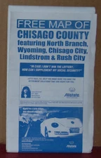 20104 Street Map of Chisago County w/ North Branch,  Minniesota w/ Local Ads.